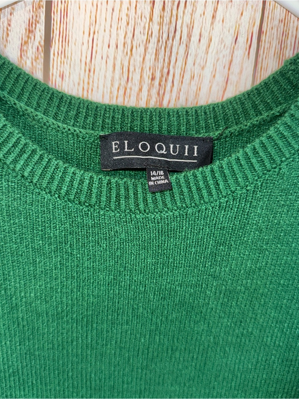 Eloquii Emerald Green Knit Tie-Front Sweater Midi Dress- Sz 14/16 - Picture 4 of 8